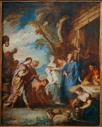 Rebecca Receiving Gifts from Eliezer on Behalf of Abraham
