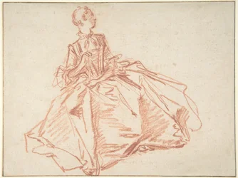 Seated Woman Holding a Fan