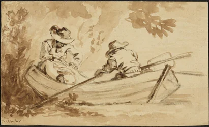 Two Men in a Rowboat