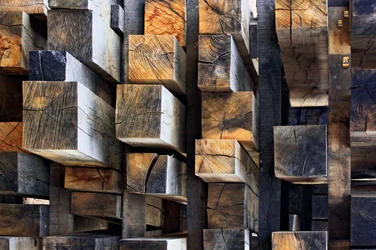 Rustic Stacked Wood Blocks