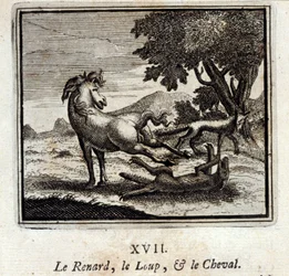 The Fox, the Wolf and the Horse (Illustration by François Chauveau)