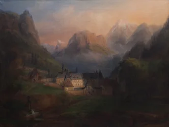 General View of the Grande Chartreuse Monastery 1870
