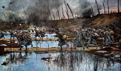 First World War: The Passage of the Yser During the Flanders Offensive in 1917