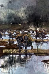French 1st Infantry Corps Crossing of the Yser Canal, 31 July 1917, 4.45 am After Painting by Francois Flameng