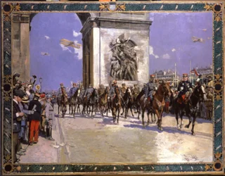 History. France. First World War. Victory Parade in Paris, July, 4th