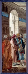 Campaign of Egypt (1798-1801): General Napoleon Bonaparte presents a sword to military chief Mohammed El Koraim, governor of Alexandria