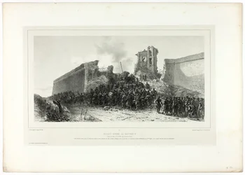 Assault of bastion no.8, from Souvenirs d’Italie: Expedition de Rome