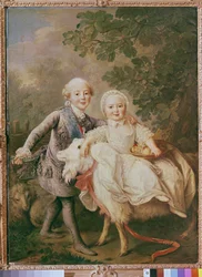 Charles of France Count of Artois and his Sister, Clothide, 1763-64