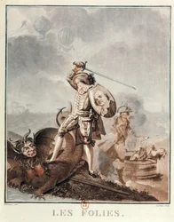 Figaro in combat with a harpy
