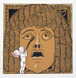 Nose being tickled by Cupid, from Personages de Comedie