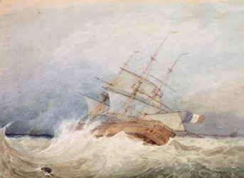 A French Frigate in Stormy Weather
