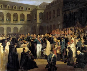 Funeral for the Victims of the Fieschi Attack on 5/08/1835 in the Presence of King Louis-Philippe