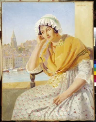 Madame Contencin on the Terrace Quai de Rive-Neuve in Marseille