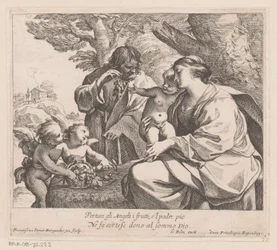 Holy Family with Putti and Grapes