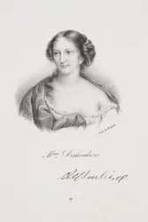 Portrait of the writer Antoinette Des Houlières