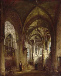 Interior of the Church of St. Pierre, Caen, 1861