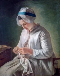 Young Woman at Work, c1725-1778