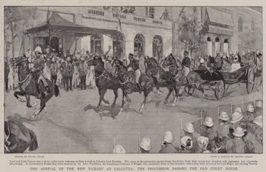 The Arrival of the New Viceroy at Calcutta, the Procession passing the Old Court House