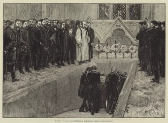 Funeral of Lord Beaconsfield at Hughenden Church, High Wycombe