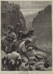 The Afghan War, Hill-Men attacking a Convoy