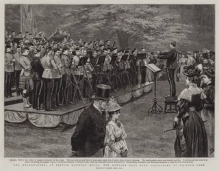 The Headquarters of British Military Music, the Kneller Hall Band Performing at Whitton Park