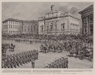 The Royal Wedding Festivities in Rome, the Grand Review of Troops