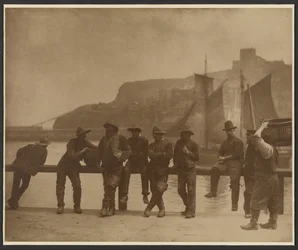 Whitby Fishermen on the Pier Fence