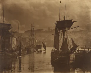 Whitby Harbor, The Dock End, 1880