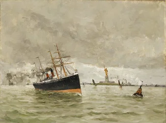 New York: Entering the Harbor, 1887