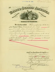 Notice of right of pension to Edward Parker Rice, June 20, 1908