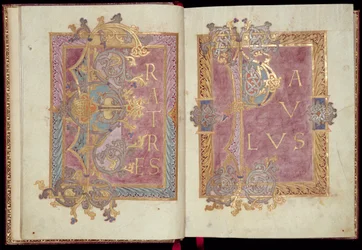 Initial pages framed with Acanthus leaves, from the Reichenau Epistolary, late 10th century