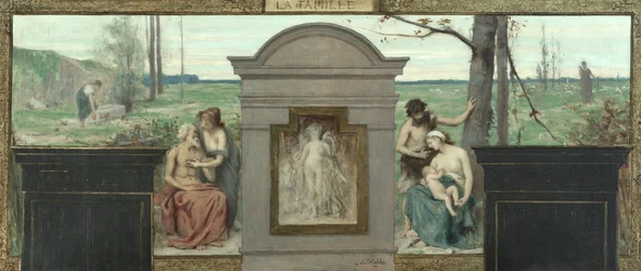 Sketch for the town hall of the 15th arrondissement: The Family, between 1883 and 1884