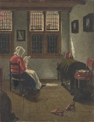 A Woman Reading, after Pieter Janssens Elinga, 1846-47
