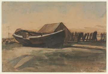 Boat on a Beach, Le Tréport, 1854