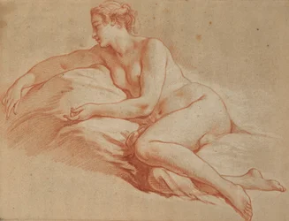 Reclining Nude Woman, Turned to the Left