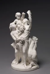 Figure of Love Carried by the Three Graces, manufactured by Sèvres Factory