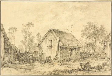 Landscape with Rustic Cottage