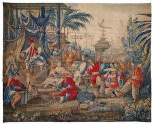 Louis XVI Tapestry aux Chinoiserie, Aubusson, Late Quarter of the 18th Century