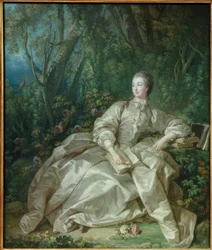Madame de Pompadour Sitting Outdoors