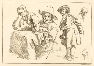 Figure Studies including Standing Boy Holding a Pitcher