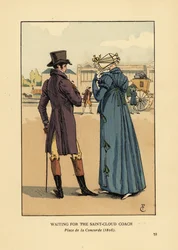 Couple Waiting for the Saint-Cloud Coach, Place de la Concorde