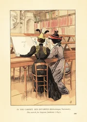 In the Cabinet des Estampes, Bibliotheque Nationale