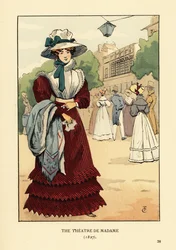 Woman outside the Theatre du Gymnase, Paris