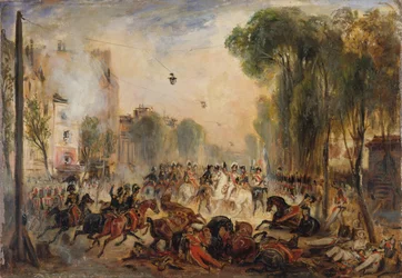 Assassination attempt by Joseph Fieschi on King Louis Philippe I of France on July 28, 1835.