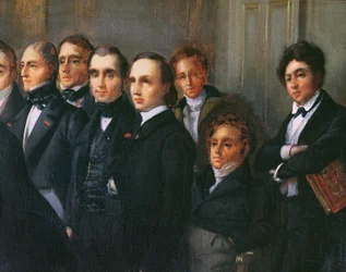 Lecture in the Foyer of the Comedie Francaise, 26 May 1828 (detail)