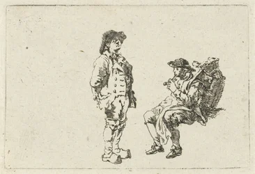 Farmer and pipe-smoking man