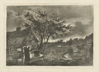 River Landscape with Farm