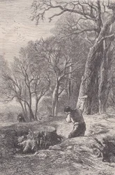 Winter Scene: The Stump Puller, from Magasin Pittoresque