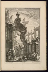 Design for Fountain with Trelliswork Arches