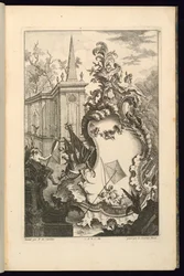 Design for Fountain with Two Putti with a Fishing Net
